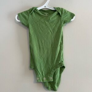 (3/$20) Carter's 12m Green short sleeve Onesie